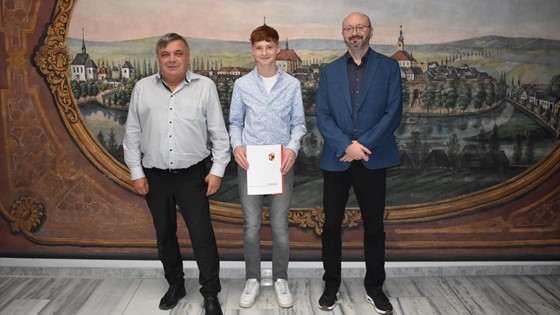 Poděkování mladému zachránci