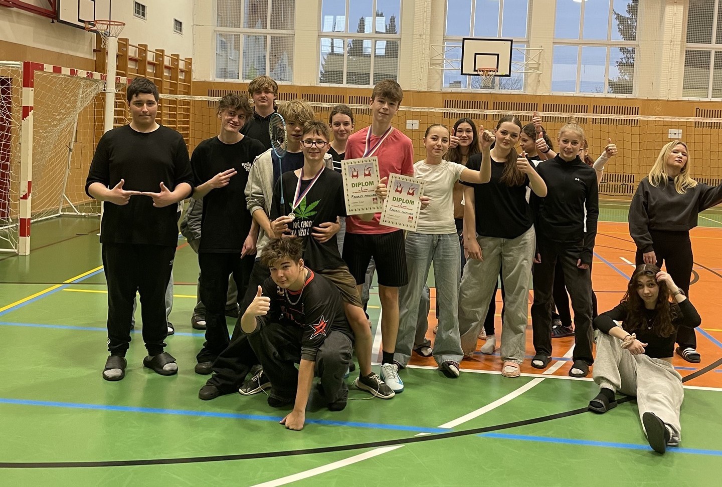 Stříbrní borci z 9. D: Lukáš a Míša v akci