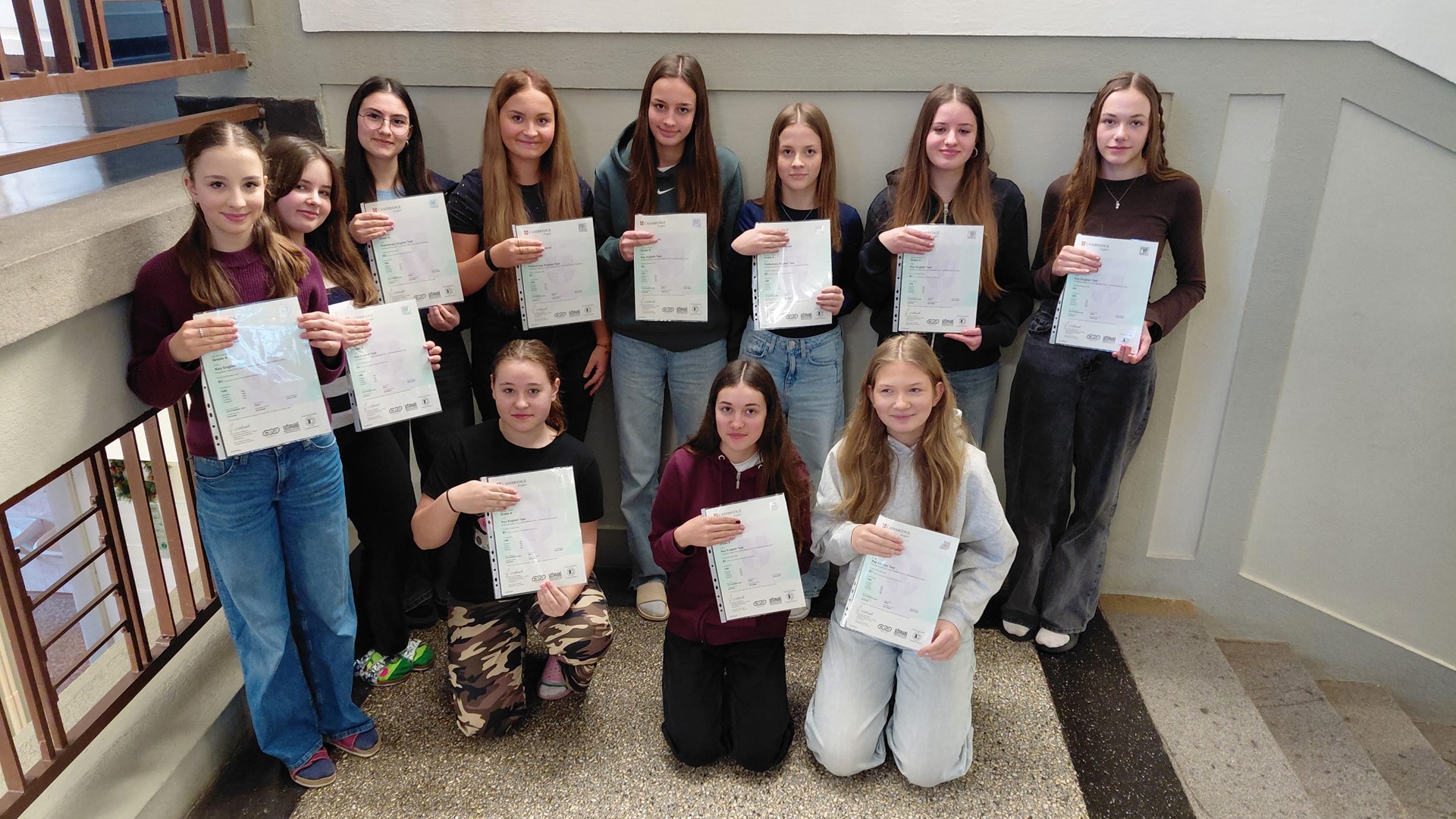 Úspěch žáků 9. ročníku u mezinárodních jazykových zkoušek Cambridge