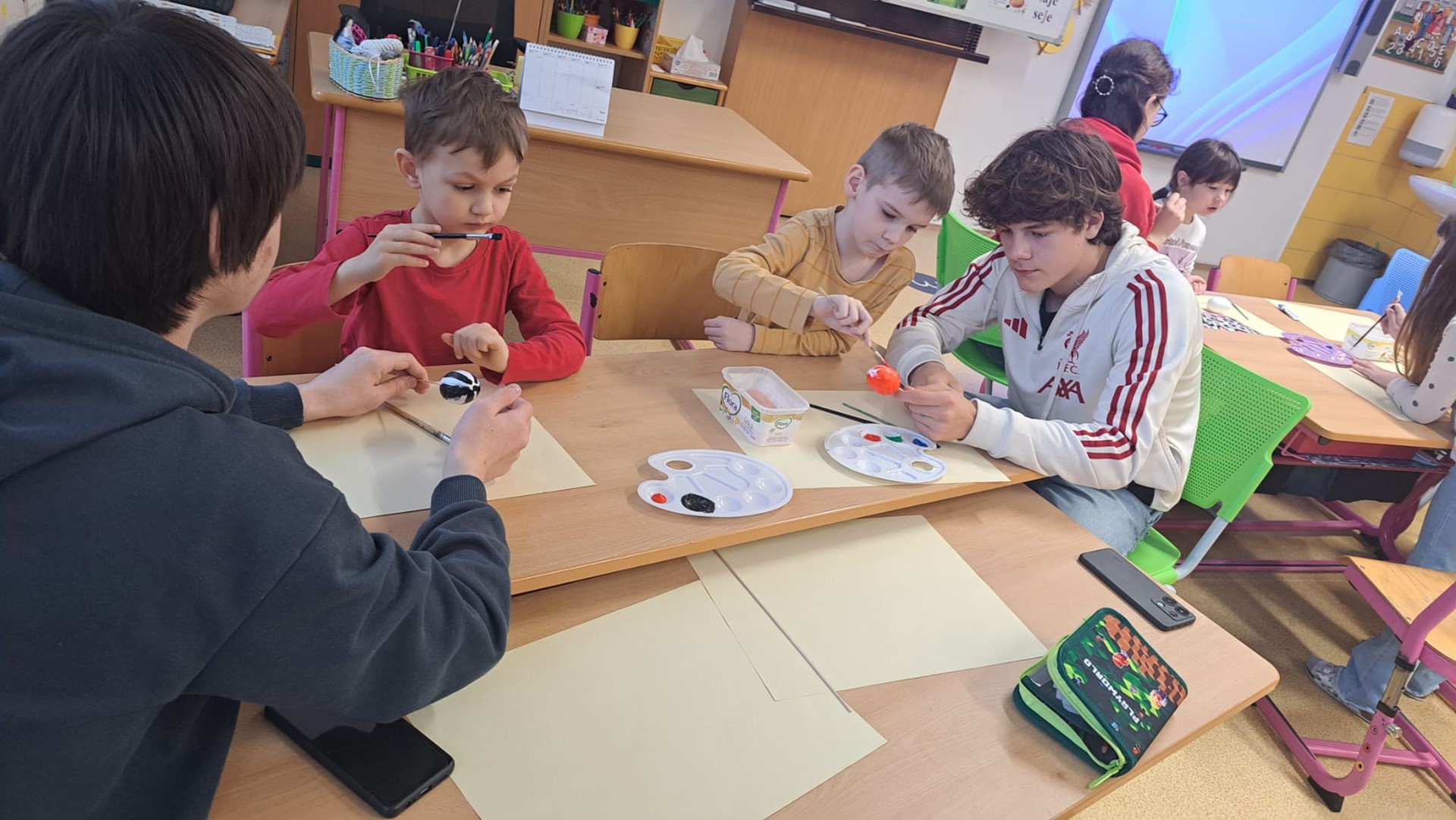 Tvoříme spolu, velikonoční setkání 1.B a 9.B